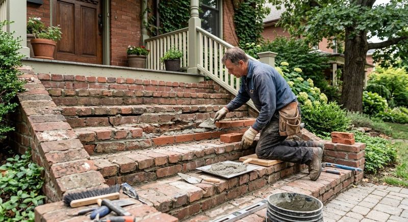 Brick Stairs Repair in Miami Beach, FL