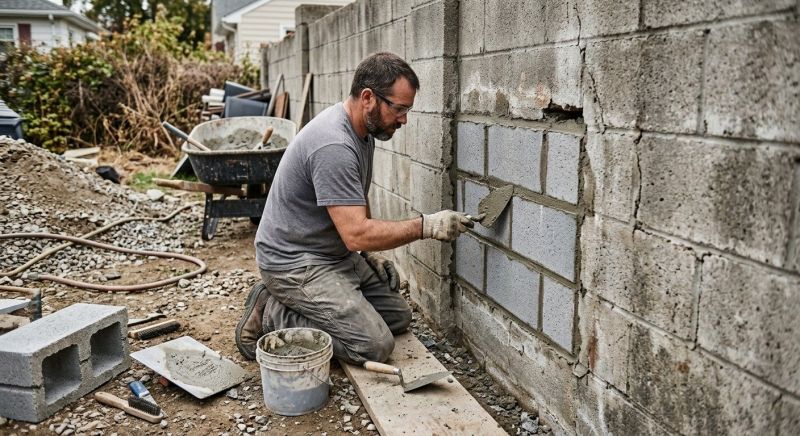 Cinder Block Wall Repair in Homestead, FL