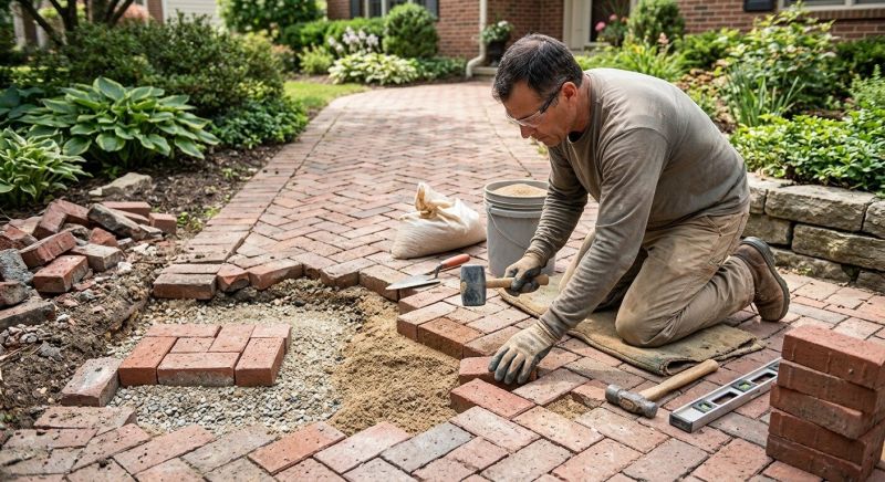 Entryway Brick Repair in Miami, FL