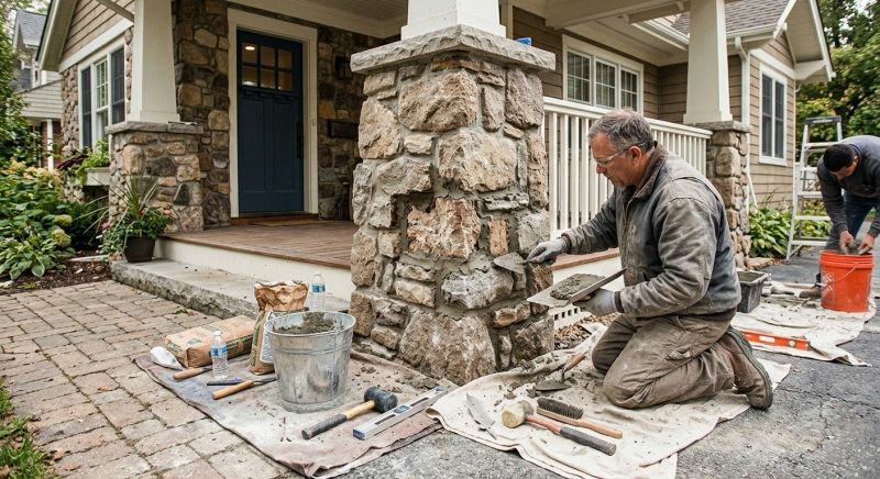Stone Column Repair in Miami, FL
